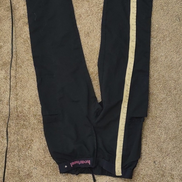 USED HEARTSOUL SRUB PANTS SIZE M BLACK AND PINK ELASTIC BAND - Picture 6 of 8